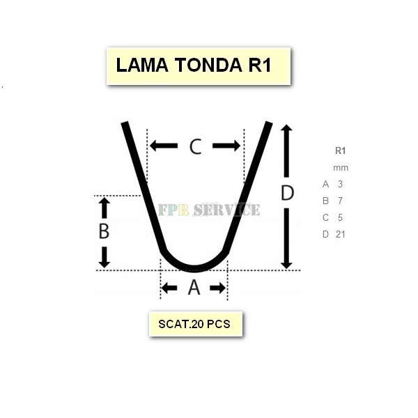 LAME PER RIGATORE R-1 (20 Pz)